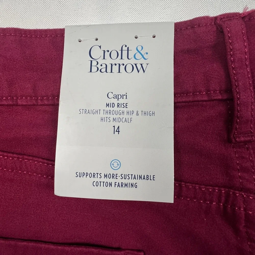 Croft & Barrow Mid Rise Capri Pants Womens 14 – Stylish, Comfortable & Versatile